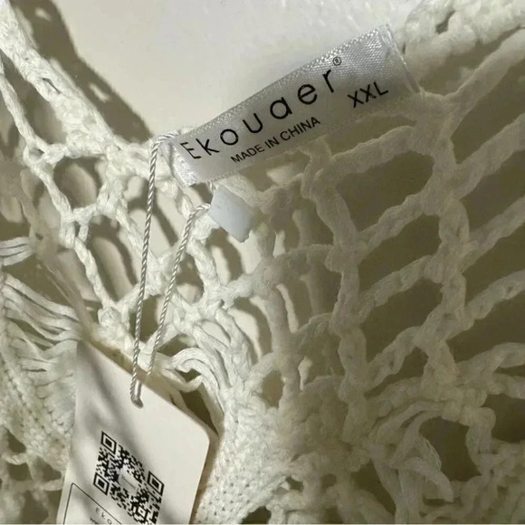 NWT crochet summer boho macrame top XXL - Picture 4 of 5